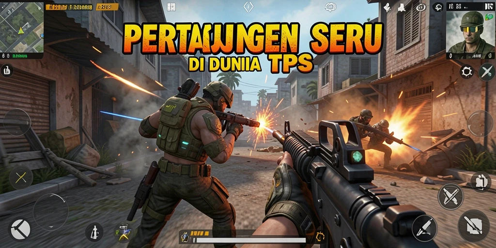Tangkapan layar menunjukkan aksi pertempuran mendebarkan dalam game TPS 8768.
