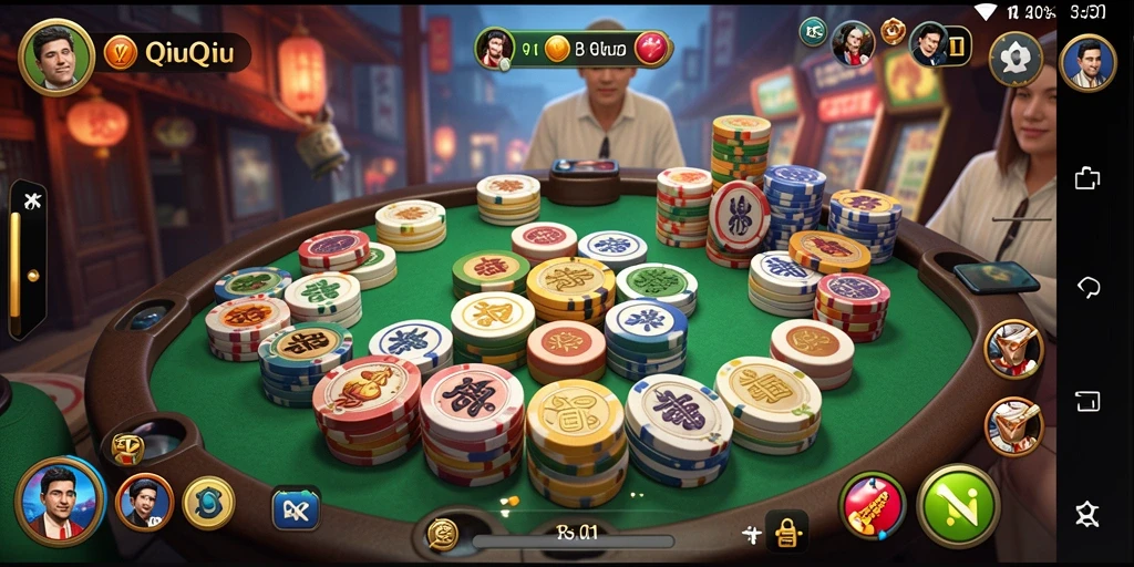 Tampilan gameplay QiuQiu yang menarik dan seru.