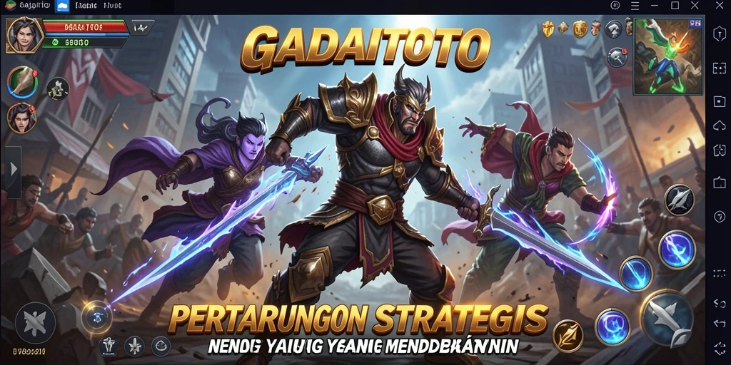 Screenshot GADAITOTO menampilkan aksi bertarung yang spektakuler.