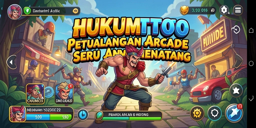 Screenshot gameplay HUKUMTOTO dengan aksi seru dan rintangan menantang.