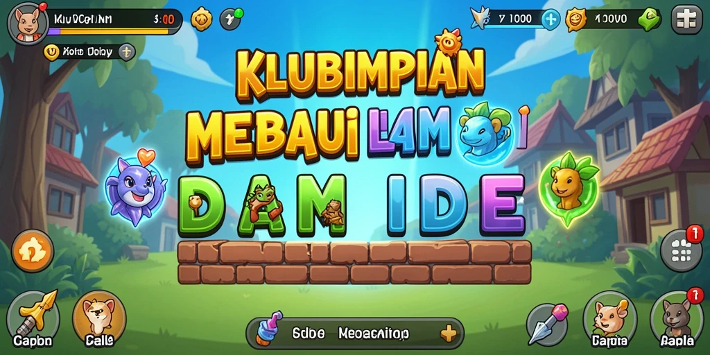 Tampilan gameplay berwarna-warni dari KLUBIMPIAN yang memikat.