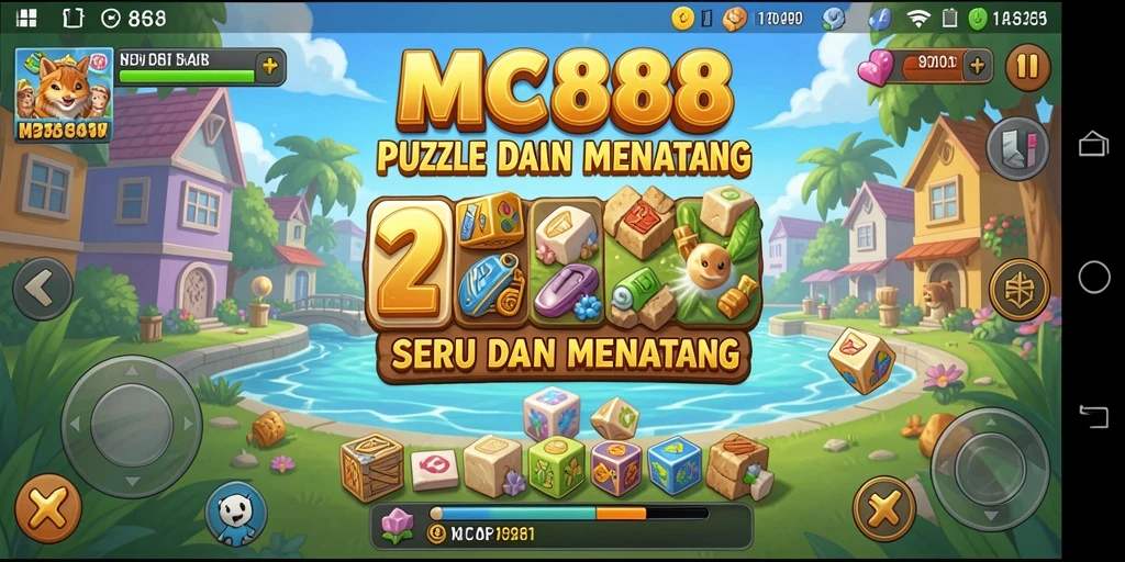 Screenshot gameplay MC888 menampilkan tantangan Puzzle yang menarik.
