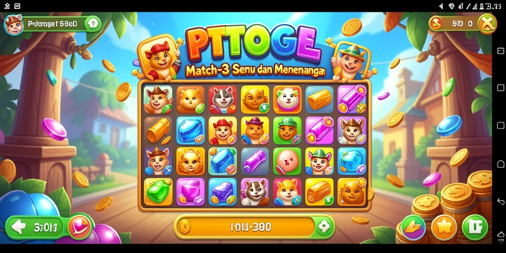Gameplay seru PTTOGEL dalam kategori Match-3.