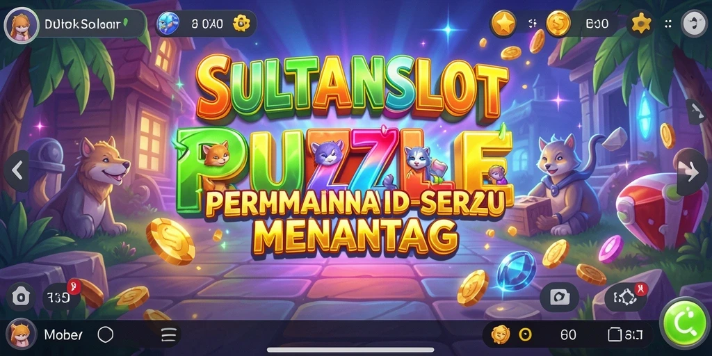 Gameplay puzzle SULTANSLOT yang penuh warna dan menantang.