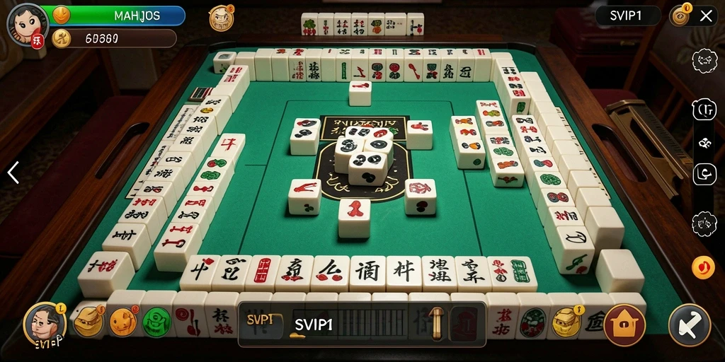 Tampilan gameplay SVIP1 yang memukau dalam permainan Mahjong.