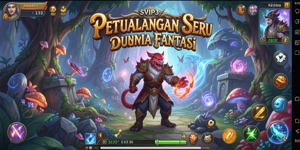 Screenshot utama SVIP3 menampilkan karakter dalam petualangan yang menakjubkan.