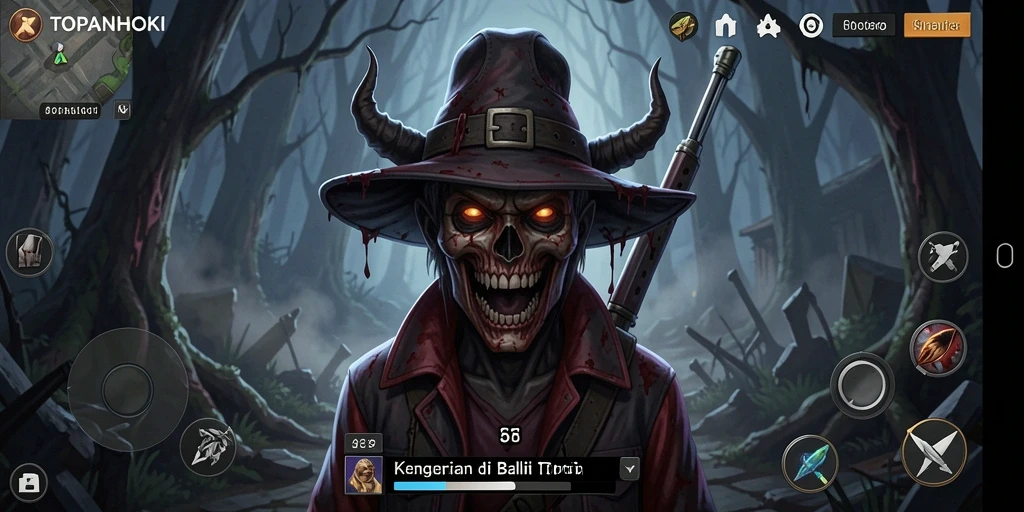 Screenshot gameplay menampilkan suasana menegangkan di dalam game Horror.