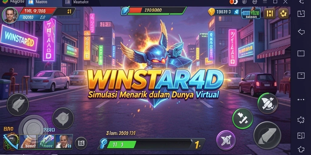 Gameplay WINSTAR4D menunjukkan interaksi karakter yang dinamis dan menarik.