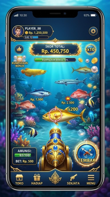 Tampilan antarmuka utama rpgame yang mudah dipahami.